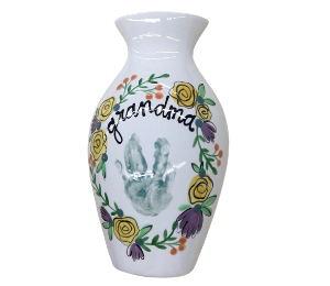 Summit Floral Handprint Vase