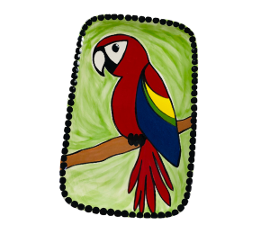 Summit Scarlet Macaw Plate
