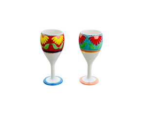 Summit Floral Wine Glass Set